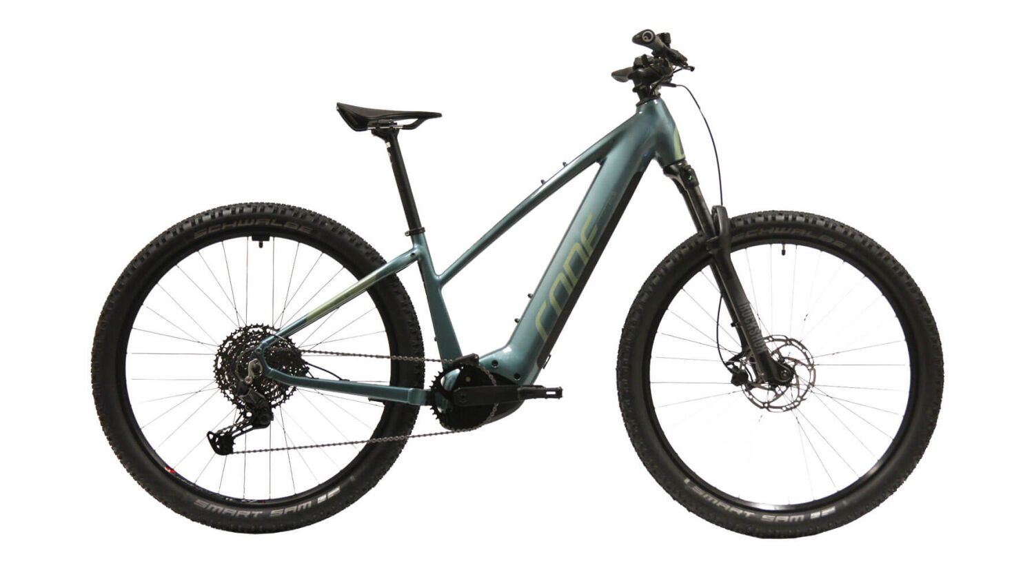 Cone eTrail IN 3.0 625 Wh E-Bike Hardtail Trapez 29" dunkelblau/grün