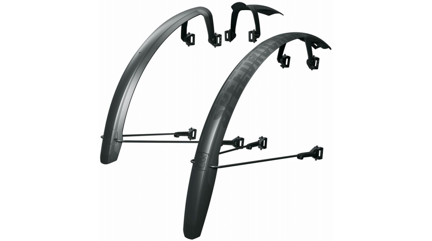 SKS GERMANY Speedrocker XL Schutzblech-Set 28" mit Streben und Doppelspoiler-Funktion black