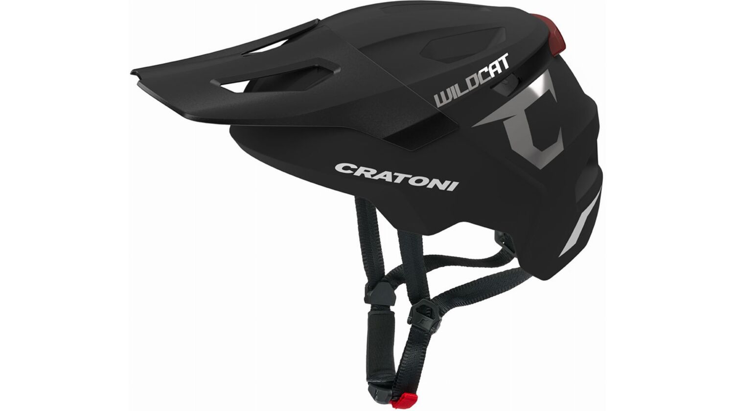 Cratoni WildCat LED Kinder-Helm black matt S/M (49-56 cm)