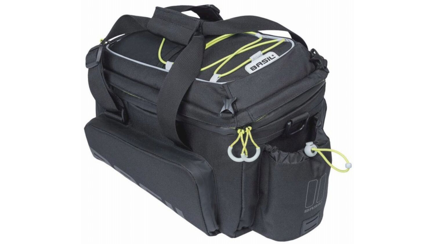 Basil Miles Trunkbag XL Pro MIK 2.0 Gepäckträgertasche schwarz/lime 9 L - 36 L