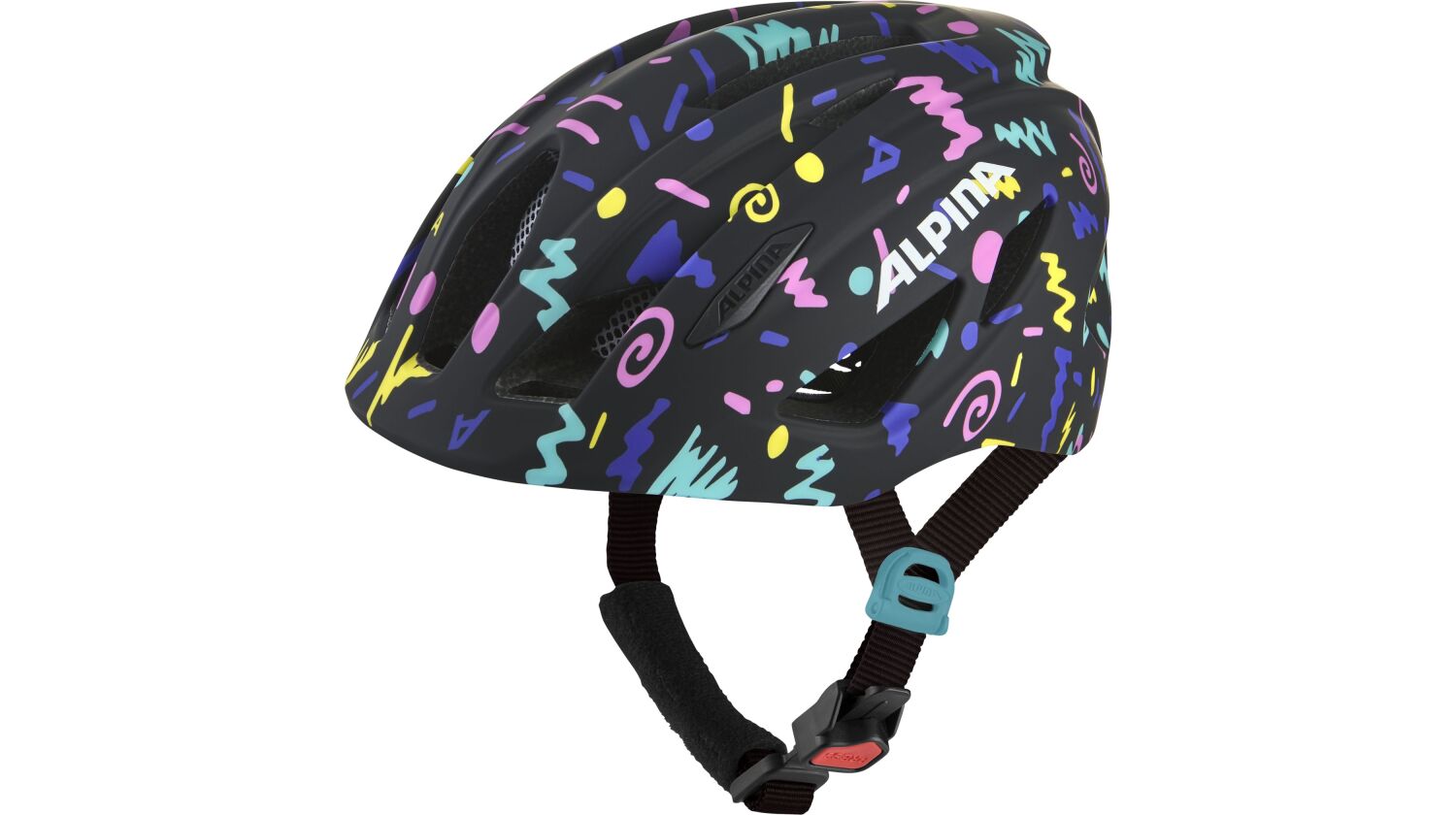 Alpina Pico Kinder-Helm black-confetti gloss 50-55 cm