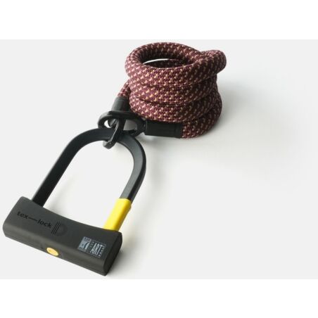 tex-lock eyelet Textilschloss mit &Ouml;sen inkl. D-lock Bundle B&uuml;gelschloss