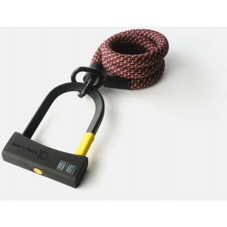 tex-lock eyelet Textilschloss mit &Ouml;sen inkl. D-lock Bundle B&uuml;gelschloss