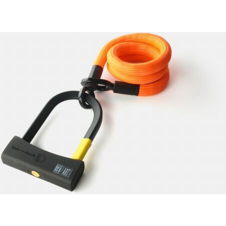 tex-lock eyelet Textilschloss mit &Ouml;sen inkl. D-lock Bundle B&uuml;gelschloss
