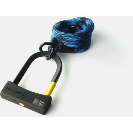tex-lock eyelet Textilschloss mit &Ouml;sen inkl. D-lock Bundle B&uuml;gelschloss