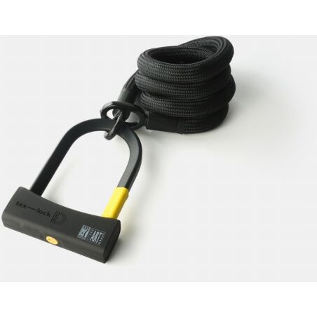 tex-lock eyelet Textilschloss mit &Ouml;sen inkl. D-lock Bundle B&uuml;gelschloss