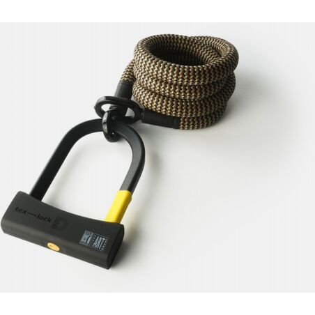 tex-lock eyelet Textilschloss mit &Ouml;sen inkl. D-lock Bundle B&uuml;gelschloss