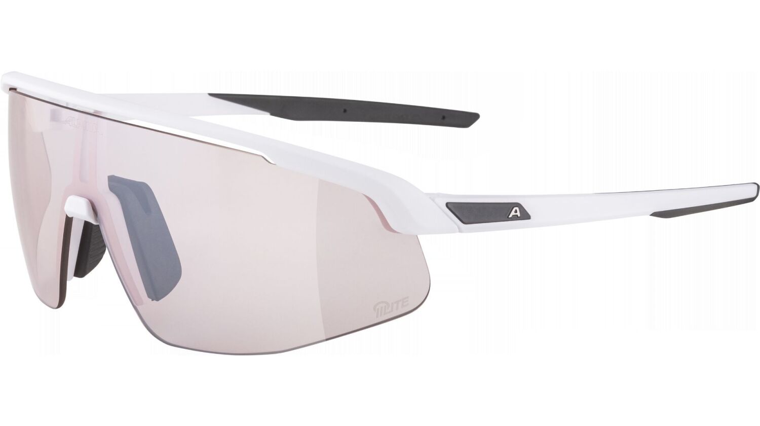 Alpina Turbo Pro Q-Lite Sportbrille white matt/mirror pink one size