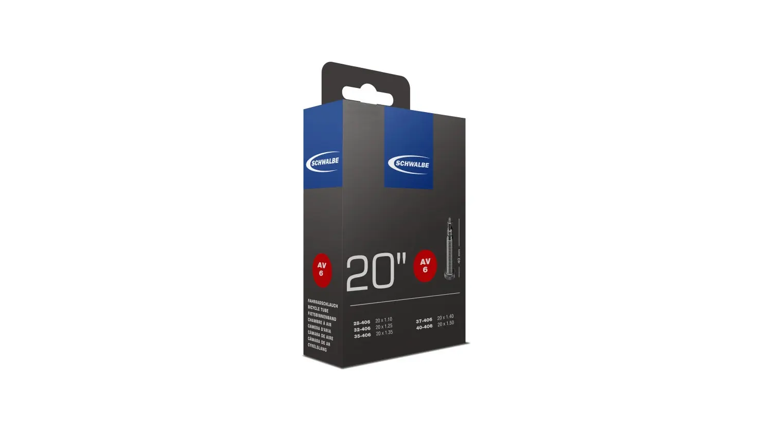 Schwalbe Schlauch Nr. 6 SV Butyl 20" 28/40-406 SV 40 mm