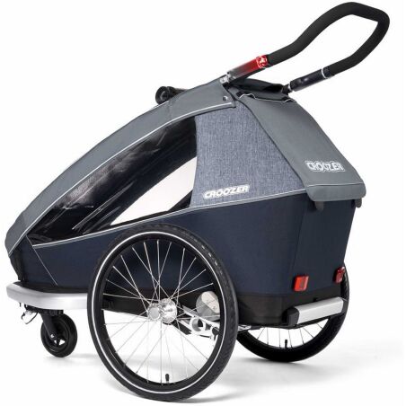 Ausstellungsst&uuml;ck - Croozer Kid Vaaya 1 + Sensor-Licht Fahrradanh&auml;nger graphite blue