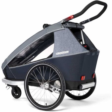 Ausstellungsst&uuml;ck - Croozer Kid Vaaya 1 + Sensor-Licht Fahrradanh&auml;nger graphite blue