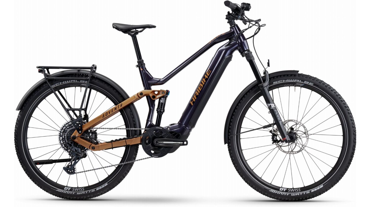 Haibike Adventr SE 720 Wh E-Bike Fully 29" purple/cognac glänzend