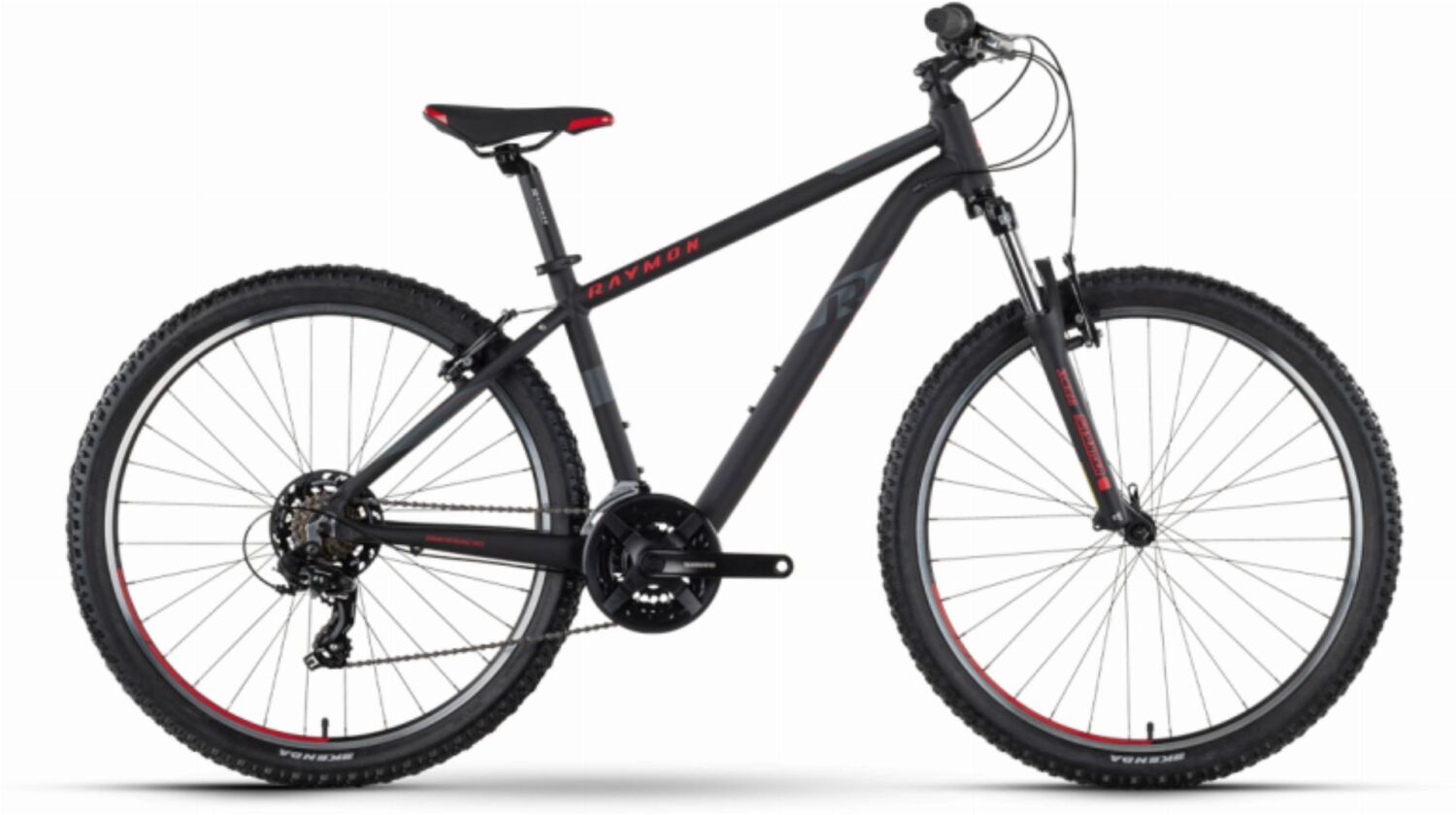 Raymon SevenRay 1.0 MTB-Hardtail 27,5" black/d. grey/red matt