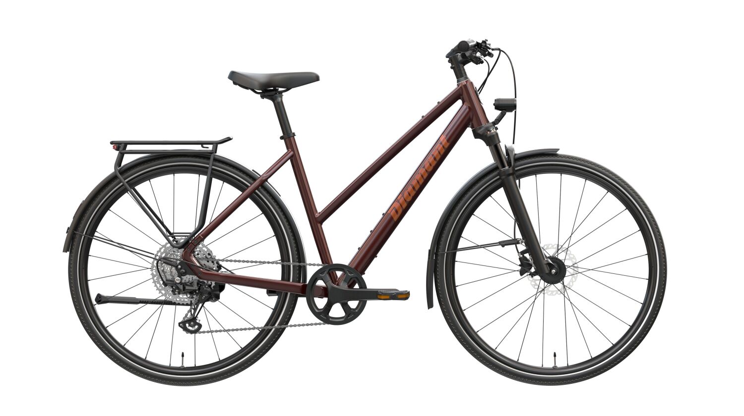 Diamant Mahon Trip Pro MS Cityrad Trapez 28" schwarzkirsch metallic