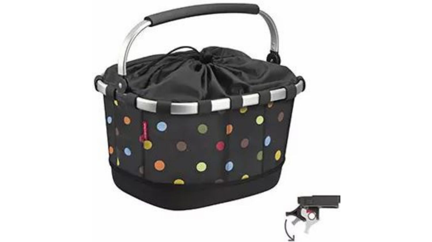Klickfix Reisenthel Carrybag GT Gepäckträgertasche mit Aluminumrahmen Uniklip 2 Dots