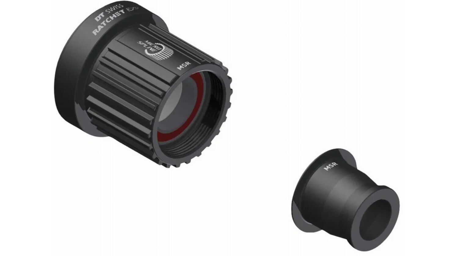 DT Swiss Umrüstkit Rotor Aluminium leicht Shimano MICRO SPLINE Strasse, schwarz mit Standardkugellager M inkl. Adapter