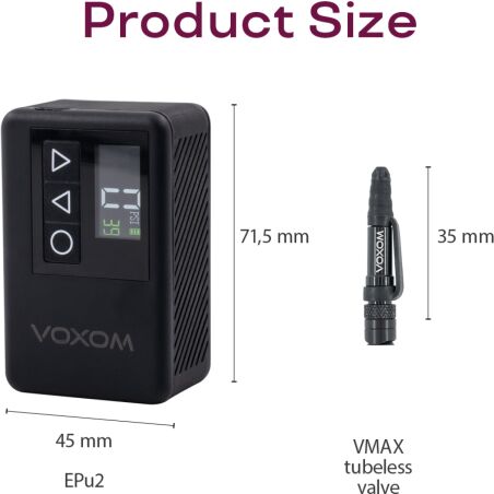 Voxom elektrische Fahrradpumpe EPU2 schwarz