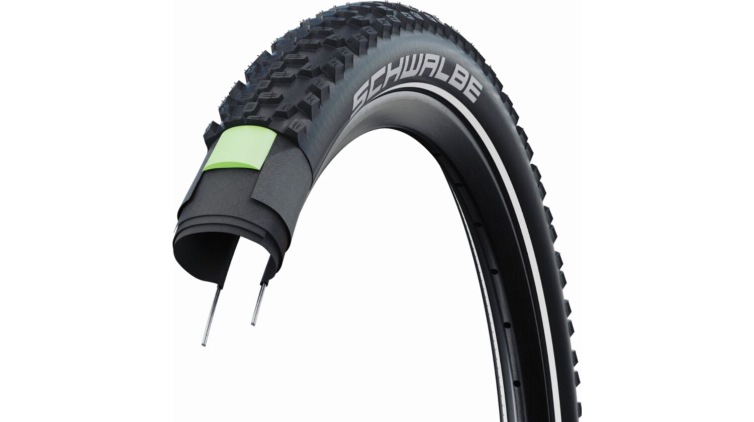 Schwalbe Smart Sam Plus GreenGuard, Double Defense, Tube Drahtreifen 28", Addix, SnakeSkin schwarz/reflex