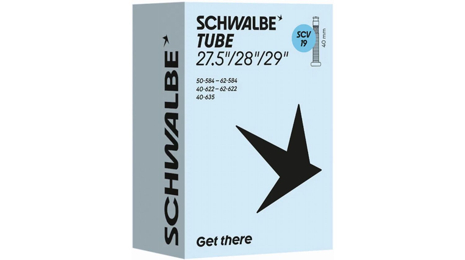 Schwalbe Nr. 19 SCV-Schlauch Clik Valve 27,5"/28"/29" 40/62-584/635