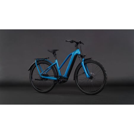Cube Kathmandu Hybrid Comfort Pro 800 Wh E-Bike Trapeze 28" azure&acute;n&acute;black
