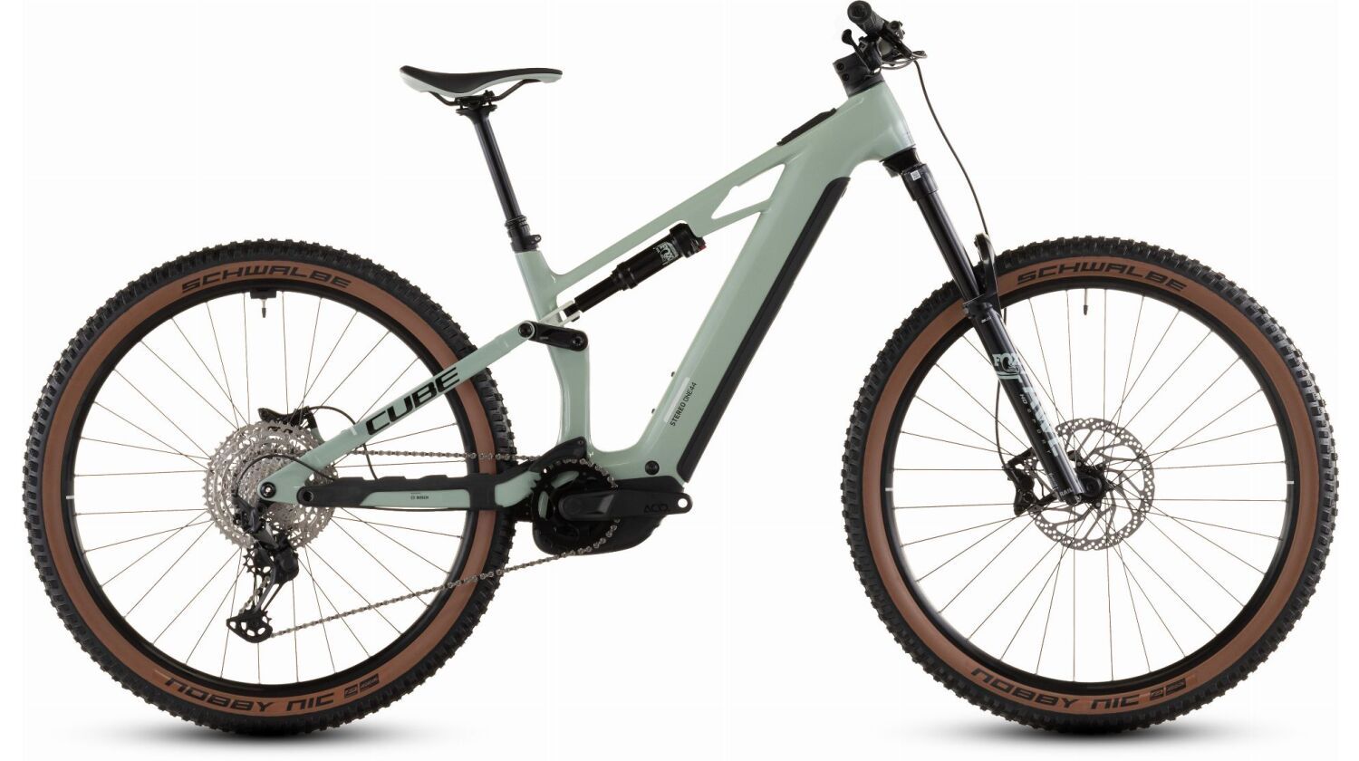 Cube Stereo Hybrid One44 HPC Race 800 Wh E-Bike Fully driedherbs´n´black