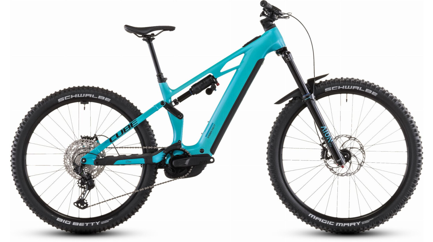 Cube Stereo Hybrid One77 HPC Race 800 Wh E-Bike Fully 29"/27,5" swimmingpool´n´black