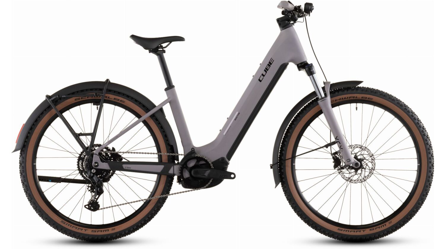 Cube Reaction Hybrid Performance FE 600 Wh E-Bike Hardtail Easy Entry 27,5" plumgrey´n´black