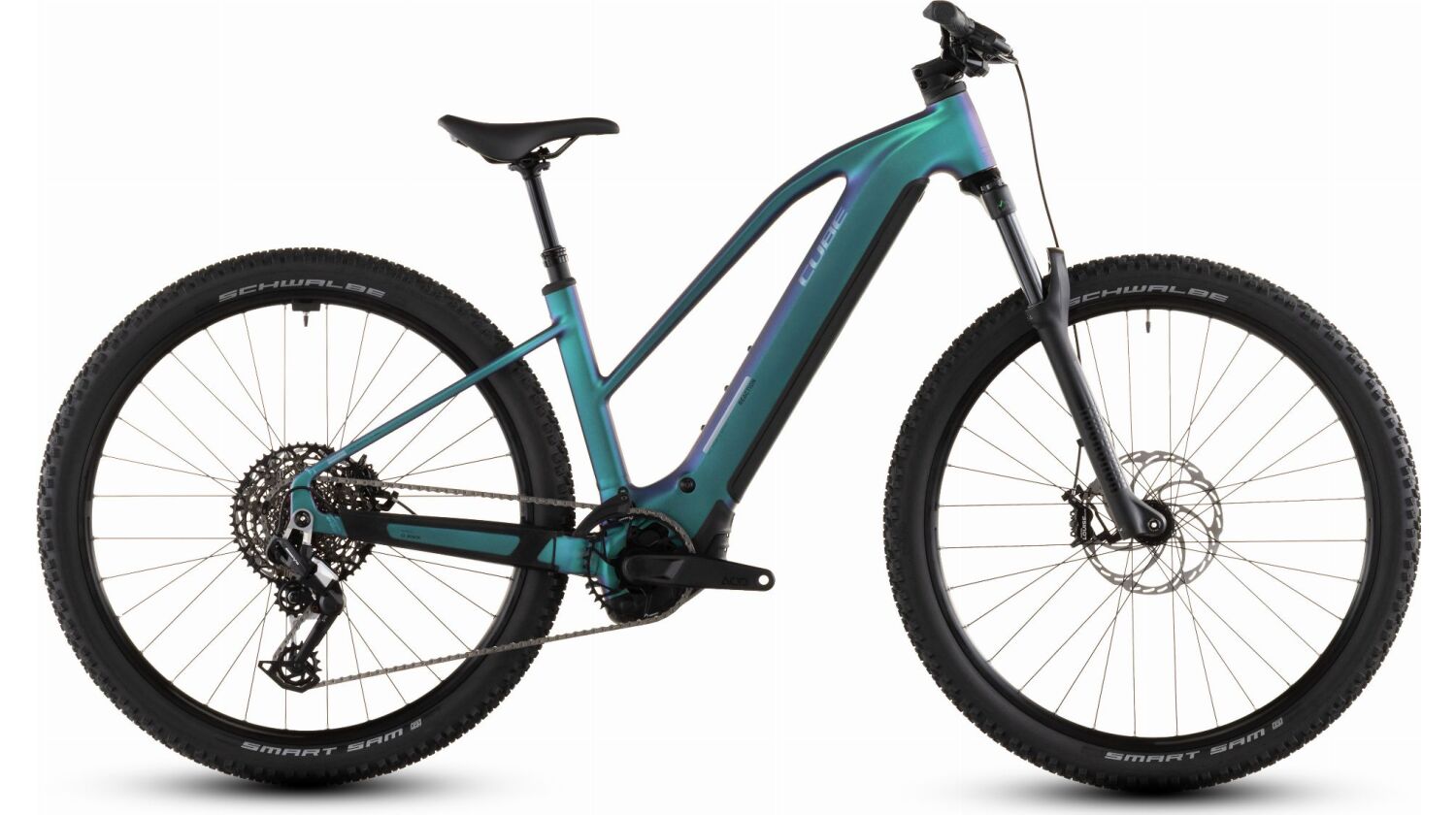 Cube Reaction Hybrid Race 800 Wh E-Bike Hardtail Trapeze polarlight´n´prism