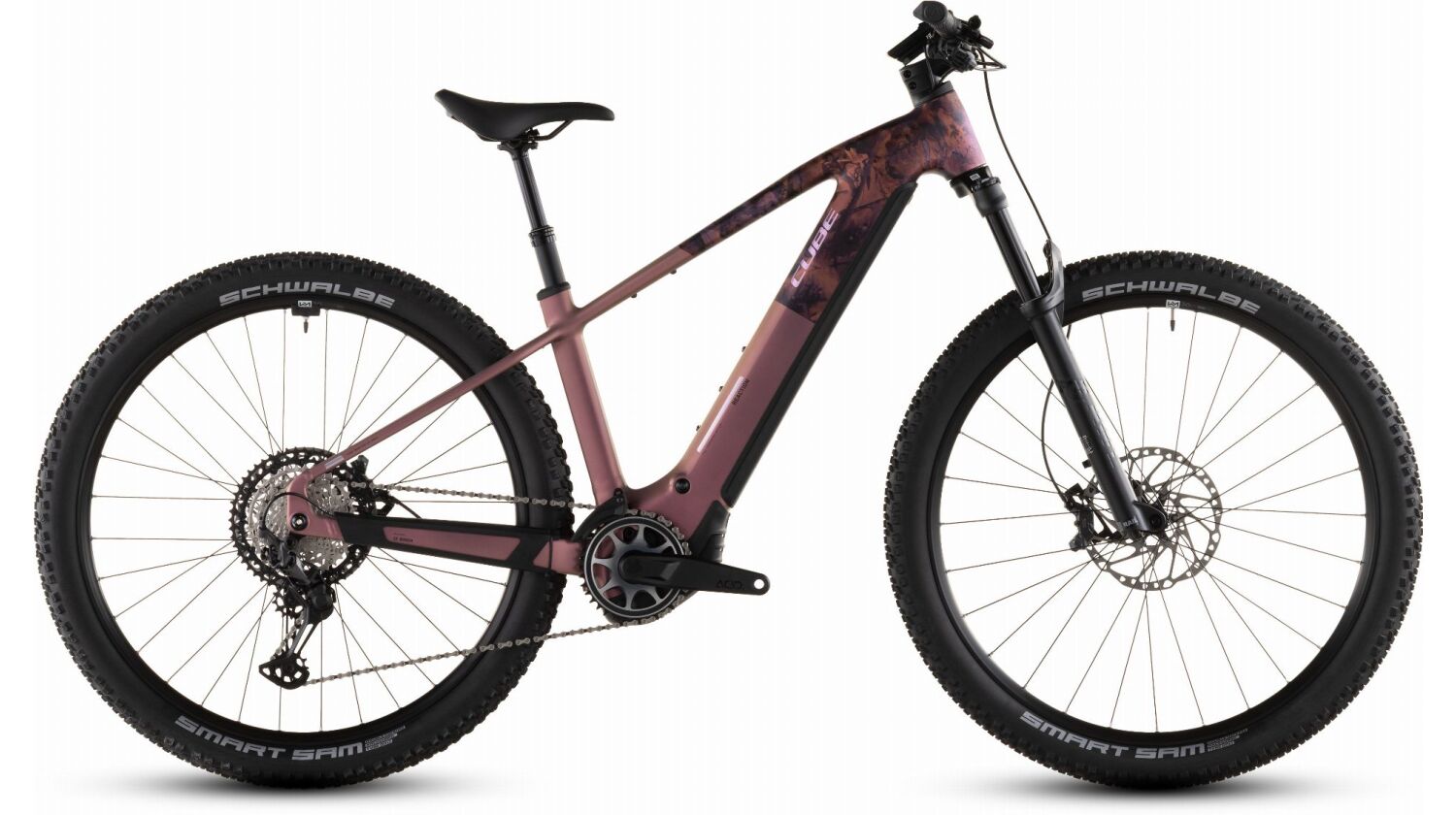 Cube Reaction Hybrid SLX 800 Wh E-Bike Hardtail Diamant shiftblush´n´art