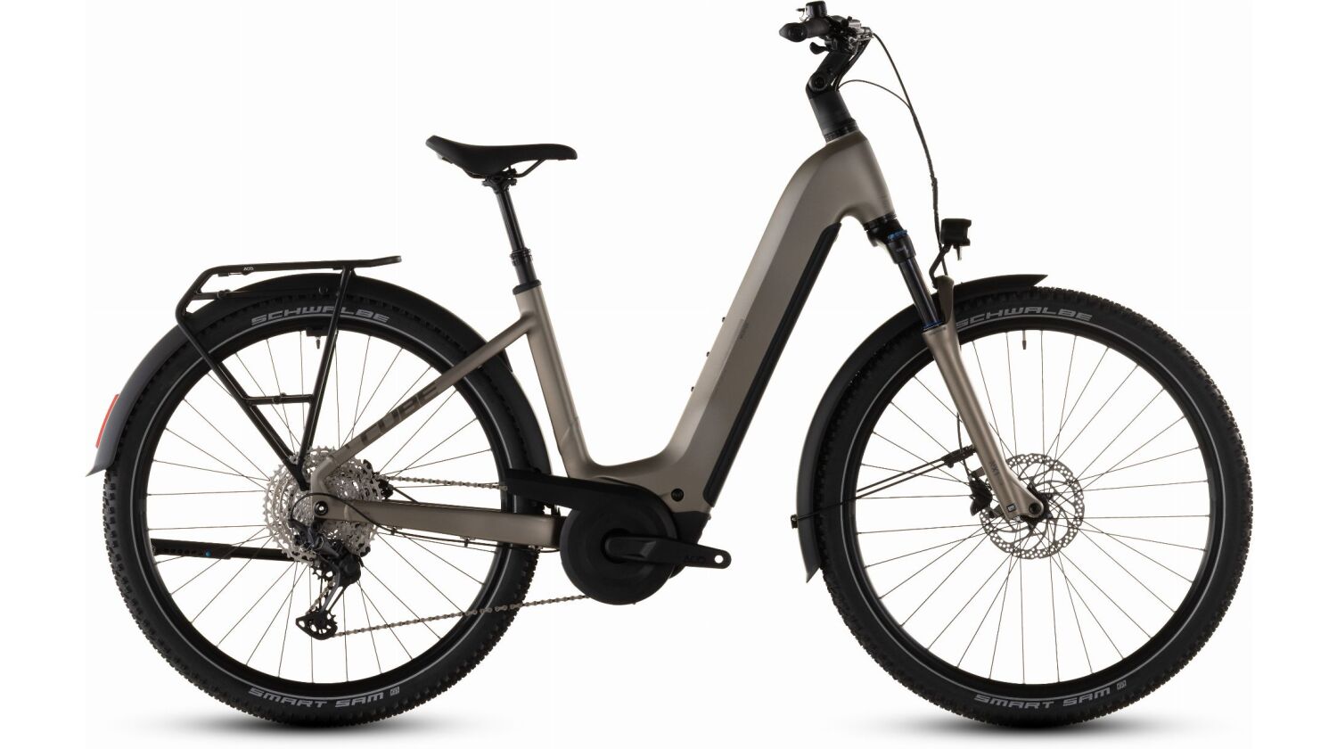 Cube Nuride Hybrid Pro 600 Wh E-Bike Easy Entry 28" flashstone´n´chrome