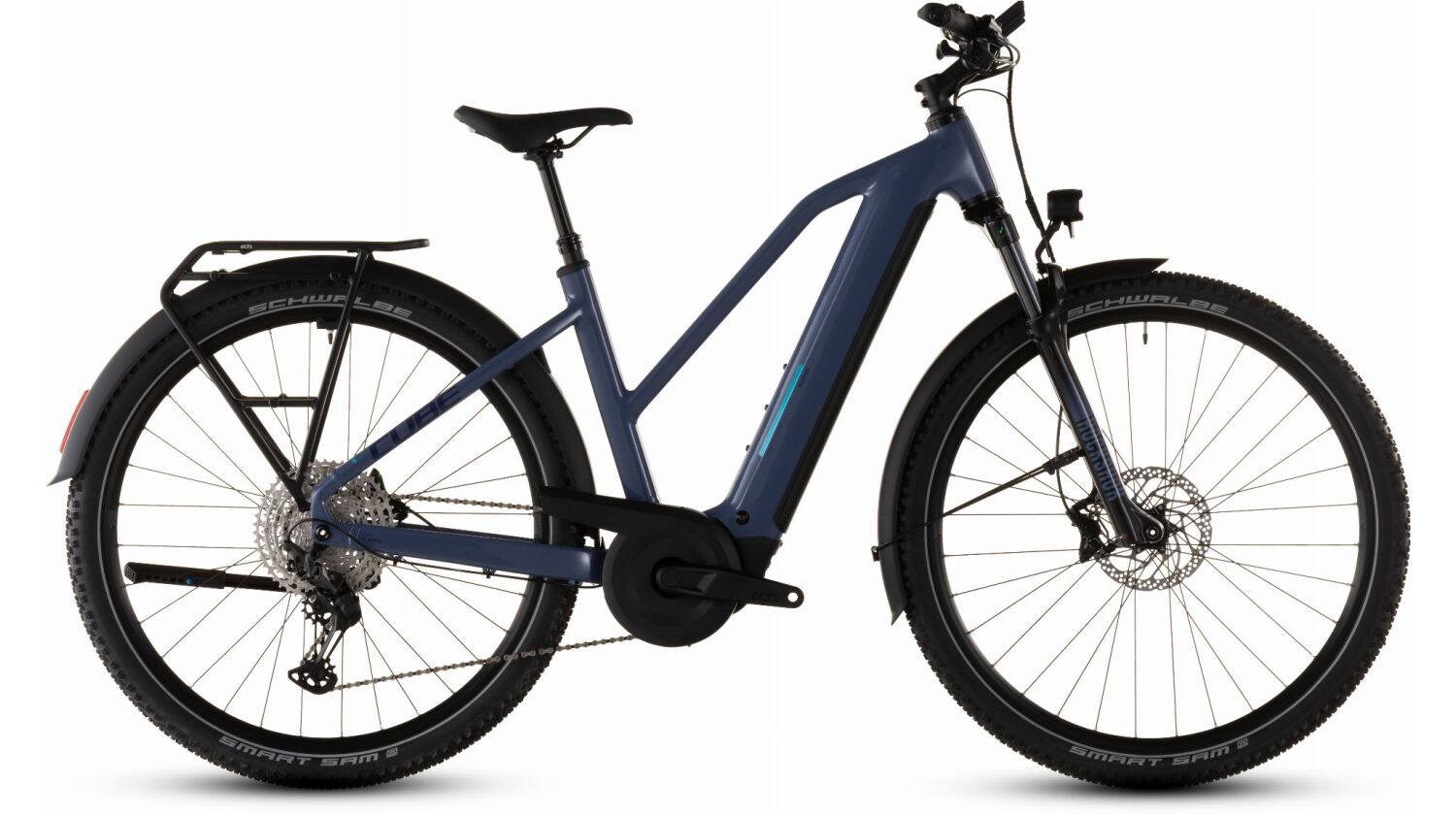 Cube Nuride Hybrid EXC 800 Wh E-Bike Trapeze 28" jeansblue´n´blue
