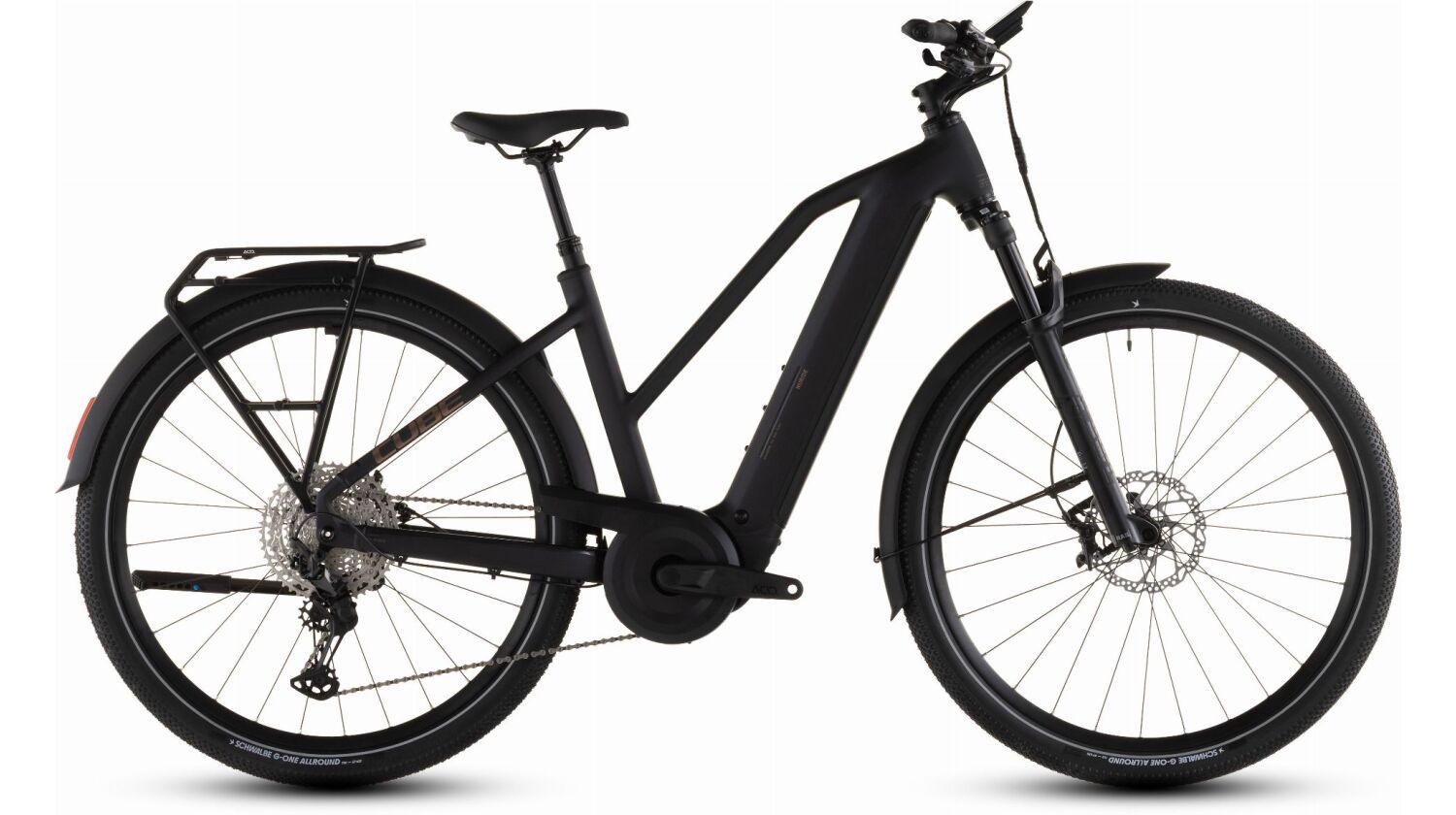 Cube Nuride Hybrid SLX 800 Wh E-Bike Trapeze 28" black´n´gold