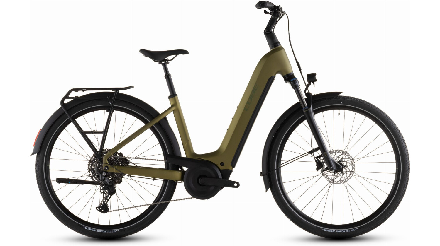 Cube Touring Hybrid Pro 800 Wh E-Bike Easy Entry 28" goldenlime´n´black