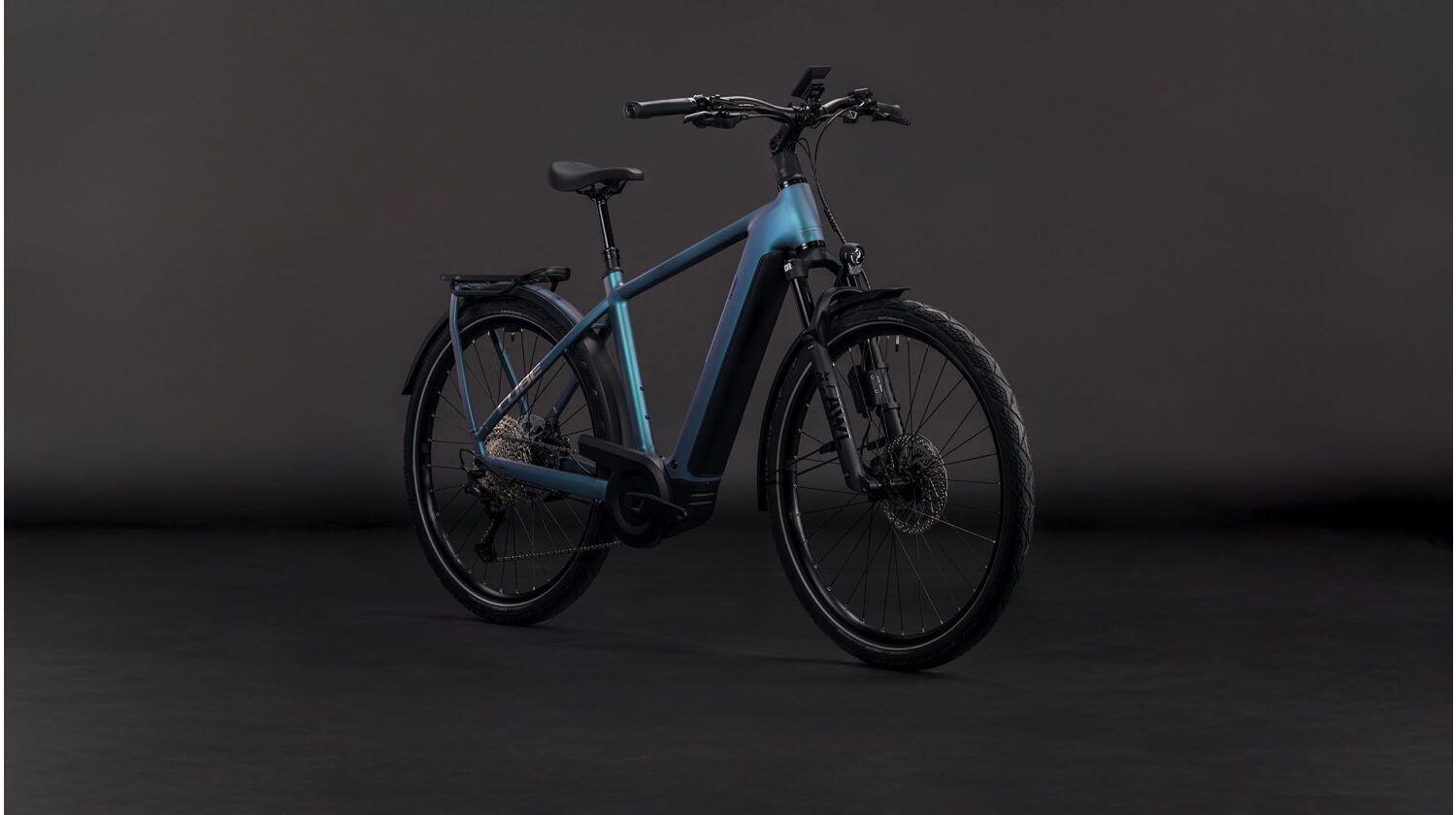 Cube Kathmandu Hybrid EXC ABS 800 Wh E-Bike Diamant 28" smaragdgreyn