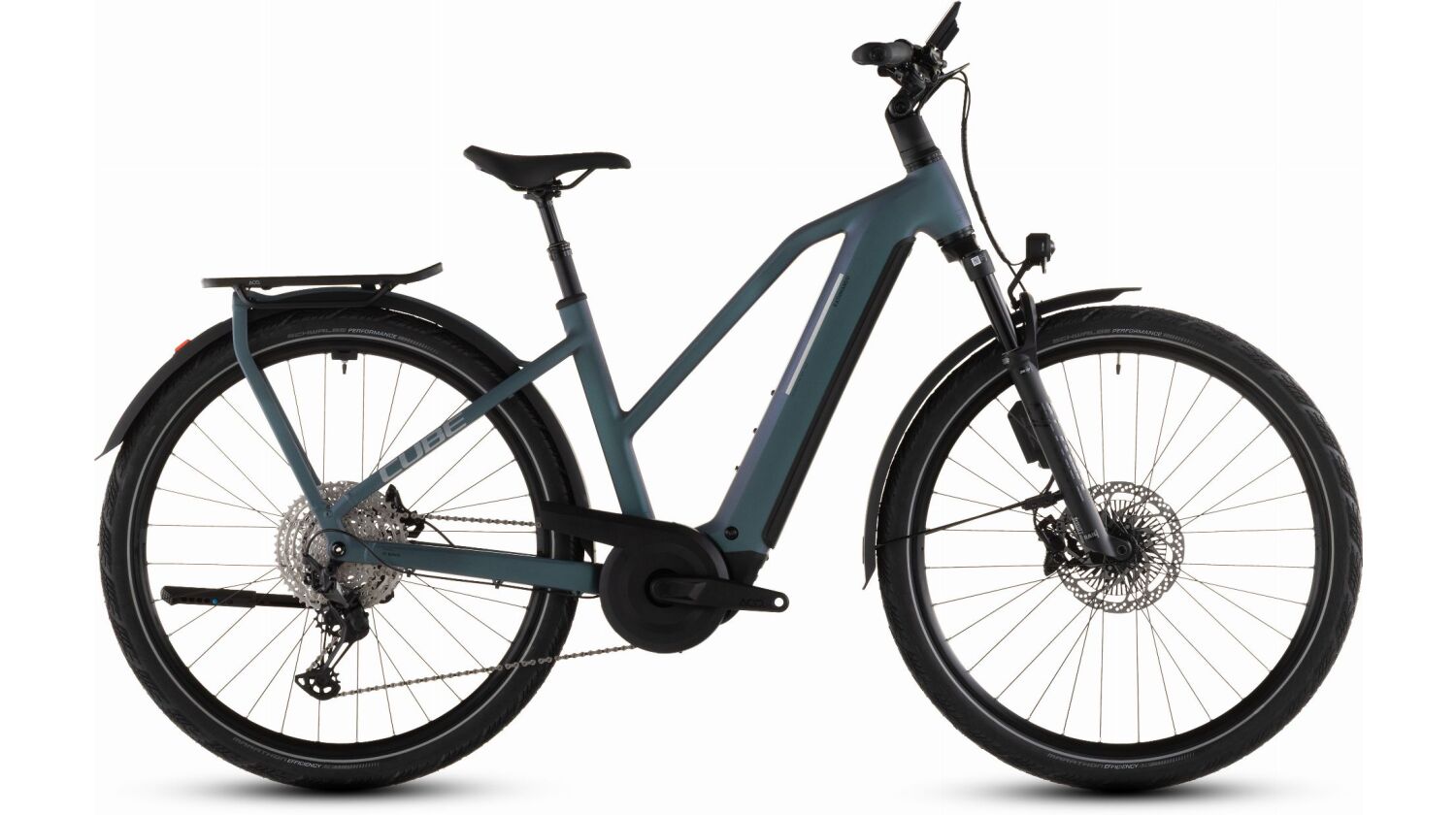 Cube Kathmandu Hybrid EXC ABS 800 Wh E-Bike Trapeze 28" smaragdgrey´n´prism