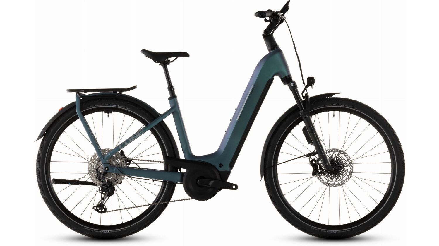 Cube Kathmandu Hybrid EXC ABS 800 Wh E-Bike Easy Entry 28" smaragdgrey´n´prism