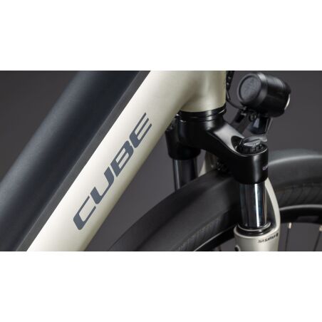 Cube Supreme RT Hybrid Comfort EXC 600 Wh E-Bike Easy Entry champagne&acute;n&acute;grey