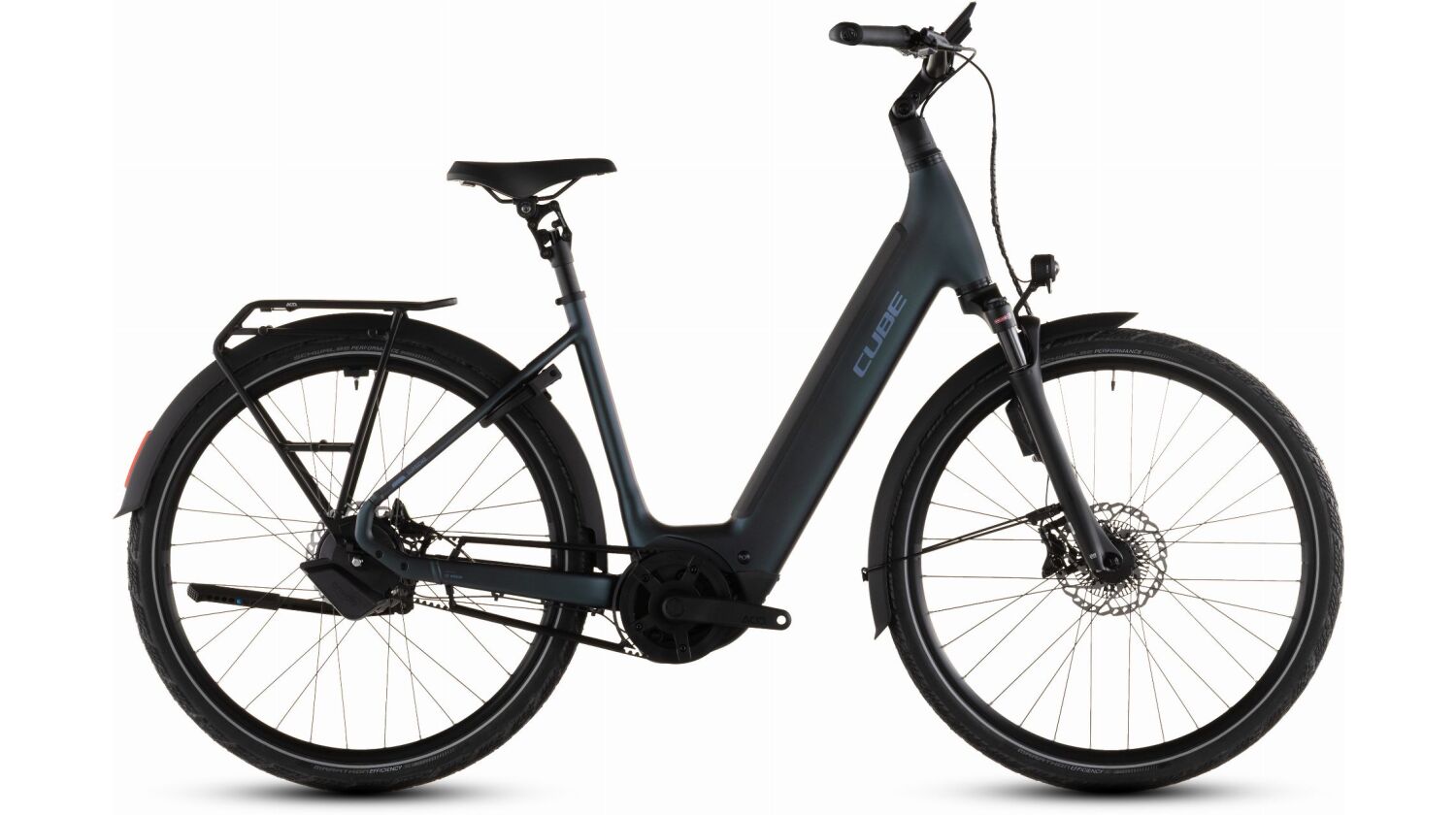Cube Supreme Hybrid Deluxe SLT ABS 600 Wh E-Bike Easy Entry metalblue´n´reflex