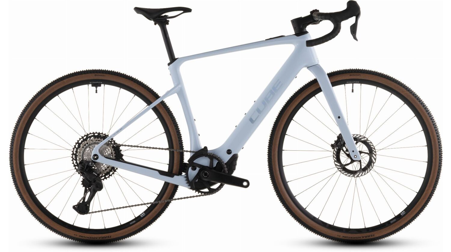 Cube Nuroad Hybrid C:62 SLX 400 Wh X E-Gravel Rad Diamant 28" iceblue´n´prism