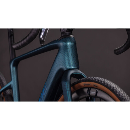 Cube Nuroad Hybrid C:62 SLT 400 Wh X E-Gravel Rad Diamant 28&quot; royalgreen&acute;n&acute;crisscross