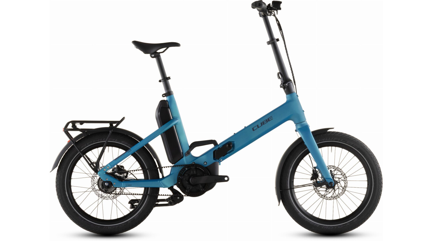 Cube Fold Hybrid Comfort 545 Wh E-Klapprad 20" azure´n´reflex one size