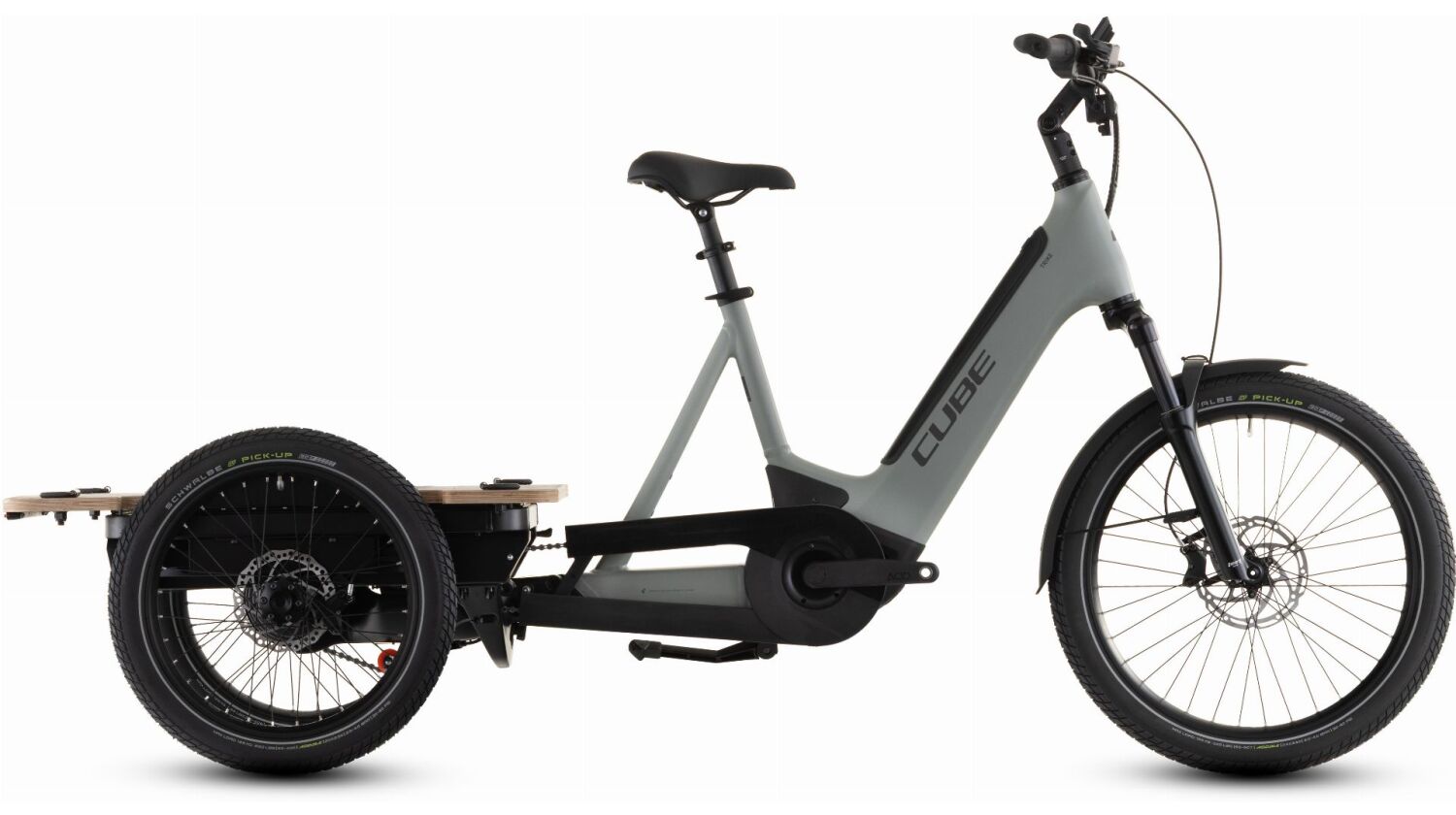 Cube Trike Flatbed Hybrid 750 Wh E-Lastenrad 24" swampgrey´n´reflex one size