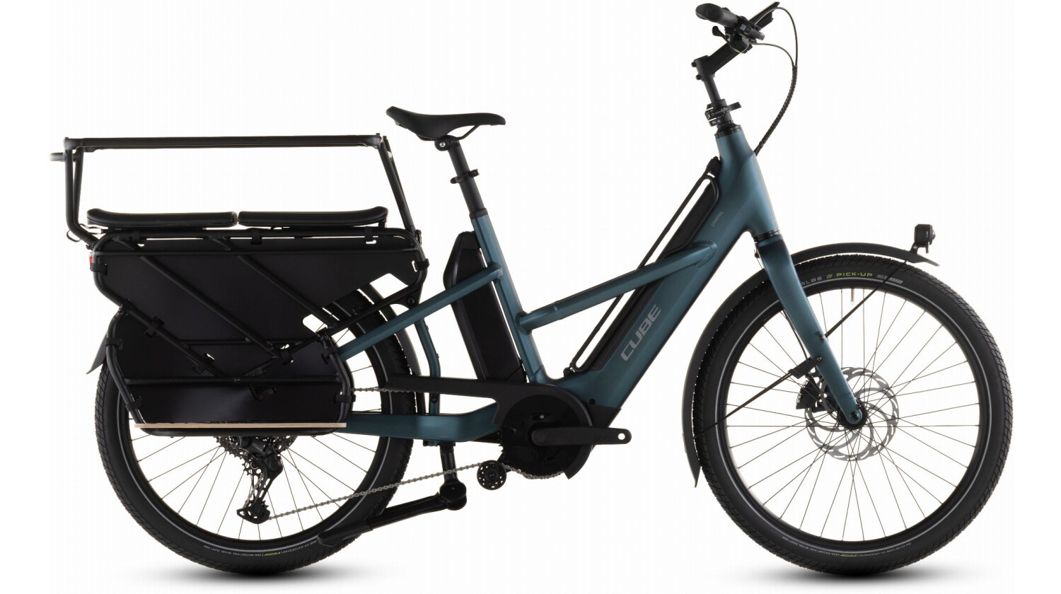 Cube Longtail Hybrid Family 800 Wh E-Lastenrad 26" royalgreen´n´black one size