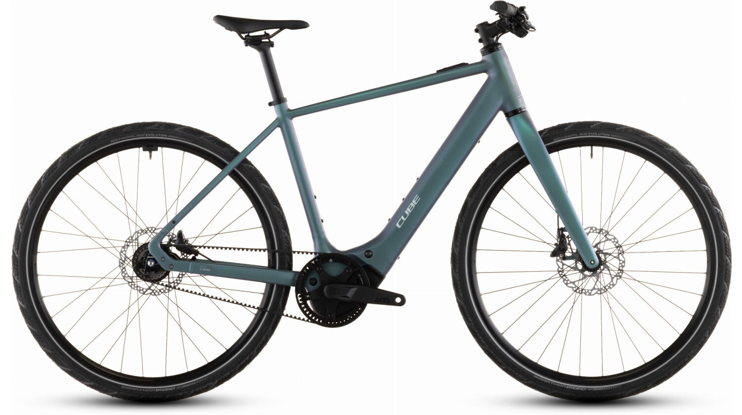 Cube Editor Hybrid SLT 400 Wh X E-Bike Diamant 28" smaragdgrey´n´prism