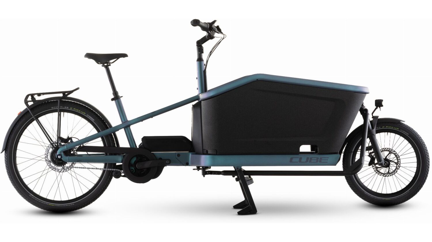 Cube Cargo Hybrid Comfort Pro 800 Wh E-Lastenrad 26"/20" smaragdgrey´n´reflex one size