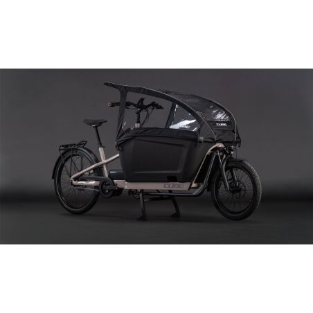 Cube Cargo Hybrid Pro Family 800 Wh E-Lastenrad 26"/20" oatgrey&acute;n&acute;reflex one size