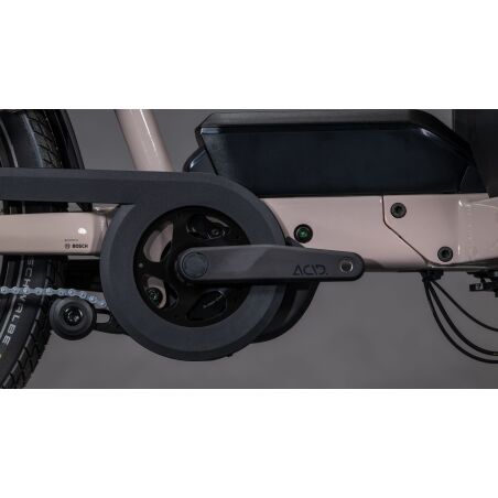 Cube Cargo Hybrid Pro Family 800 Wh E-Lastenrad 26"/20" oatgrey&acute;n&acute;reflex one size