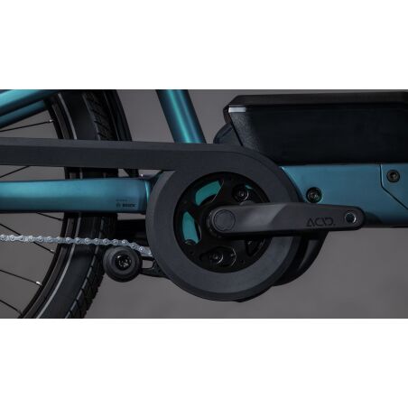 Cube Cargo Hybrid Pro Family 800 Wh E-Lastenrad 26"/20" smaragdgrey&acute;n&acute;reflex one size