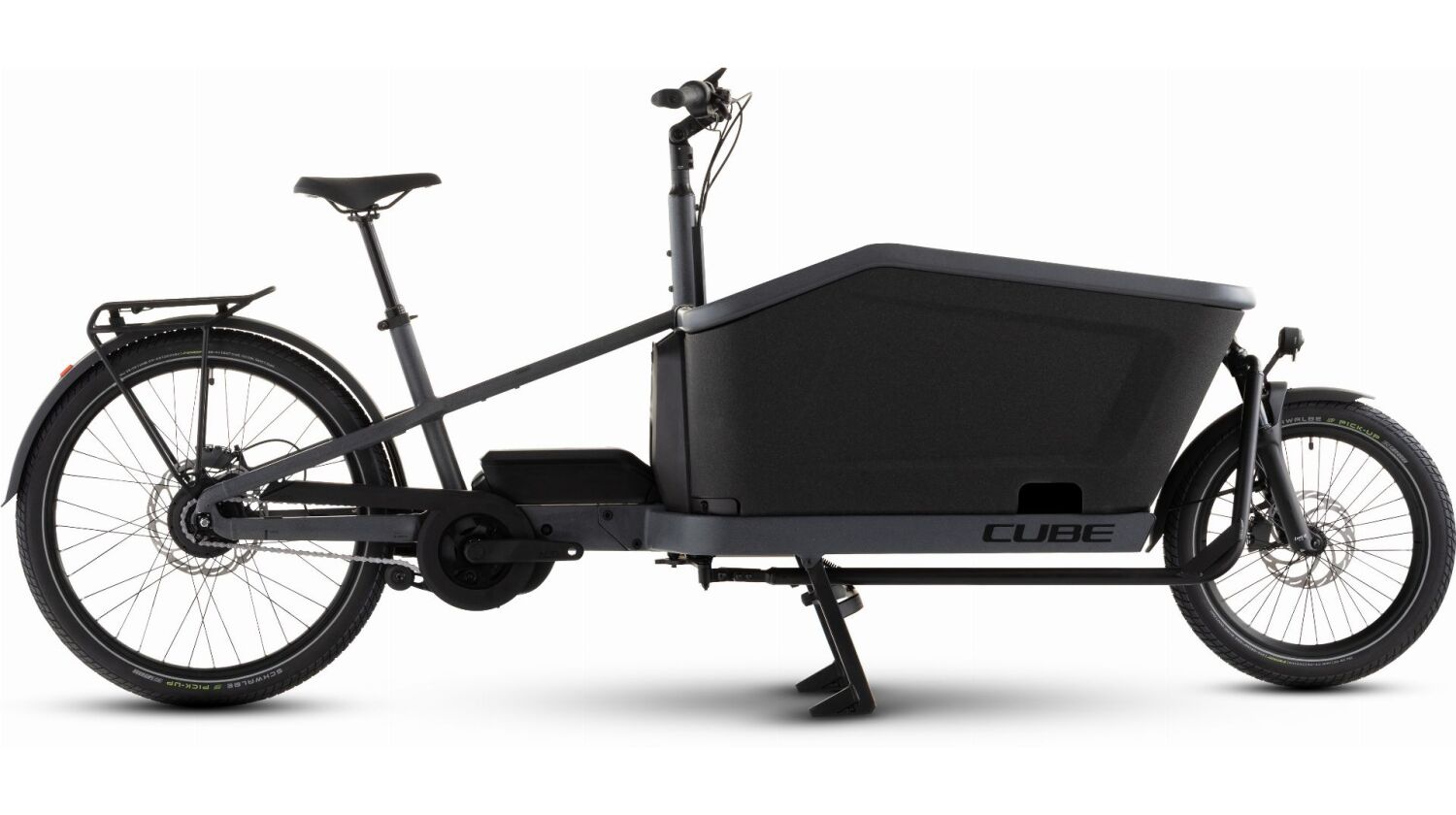 Cube Cargo Hybrid SLX 800 Wh E-Lastenrad 26"/20" stonegrit´n´black one size