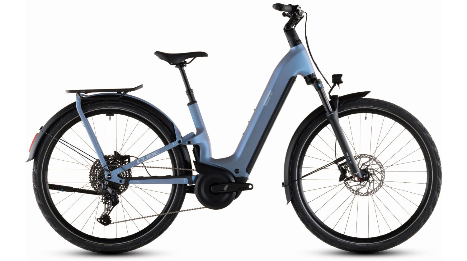 Cube Kathmandu Hybrid One11 HPC Pro 800 Wh E-Bike Easy Entry 28" hazeblue´n´blue